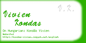 vivien kondas business card