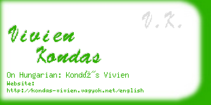 vivien kondas business card